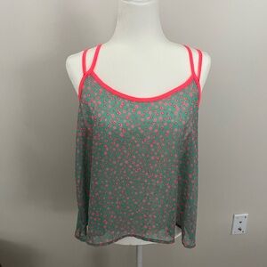 ✨2/$10 | Green and Pink Strappy Tank Top